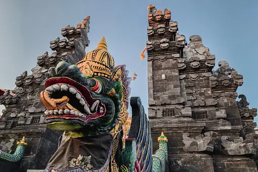 Majestic gate of Tanah Lot Temple