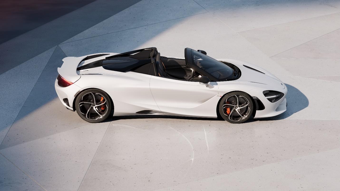 A white sports car with a convertible top

Description automatically generated