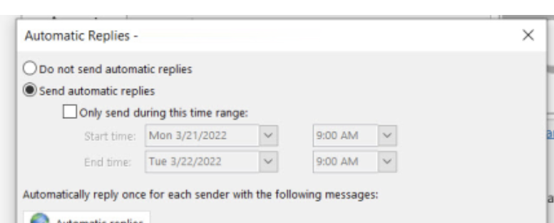 how to send automatic reply in outlook
