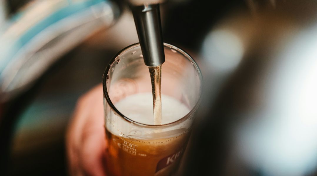 dispensing beer from a tap