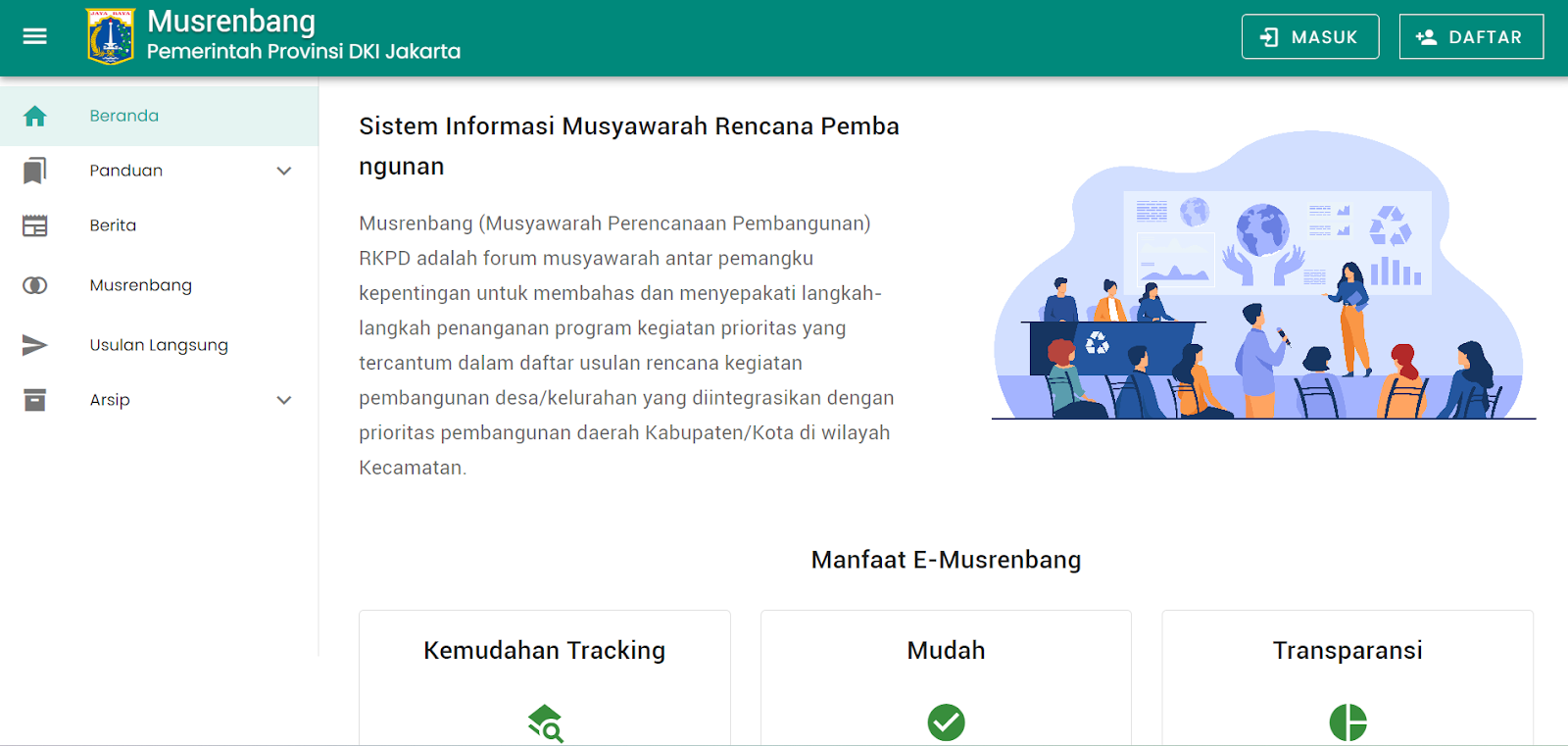 The website of Musrenbang