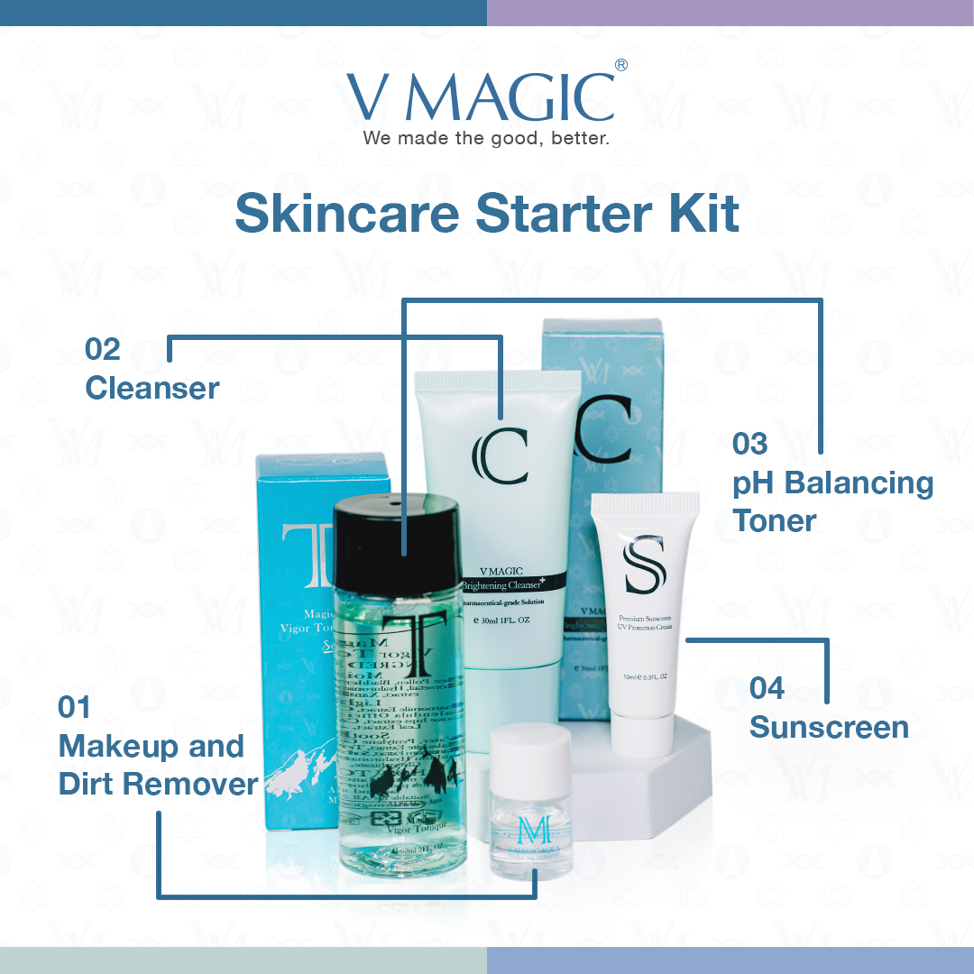 Skincare starter kit, products that will jumpstart your skincare routine. Ensure your skin gets the love it needs without becoming a chore. 
