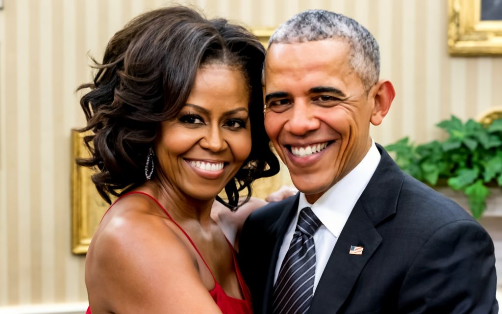 Michelle Obama and Barack Obama