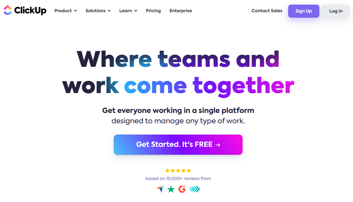 Where teams and work come together with CickUp