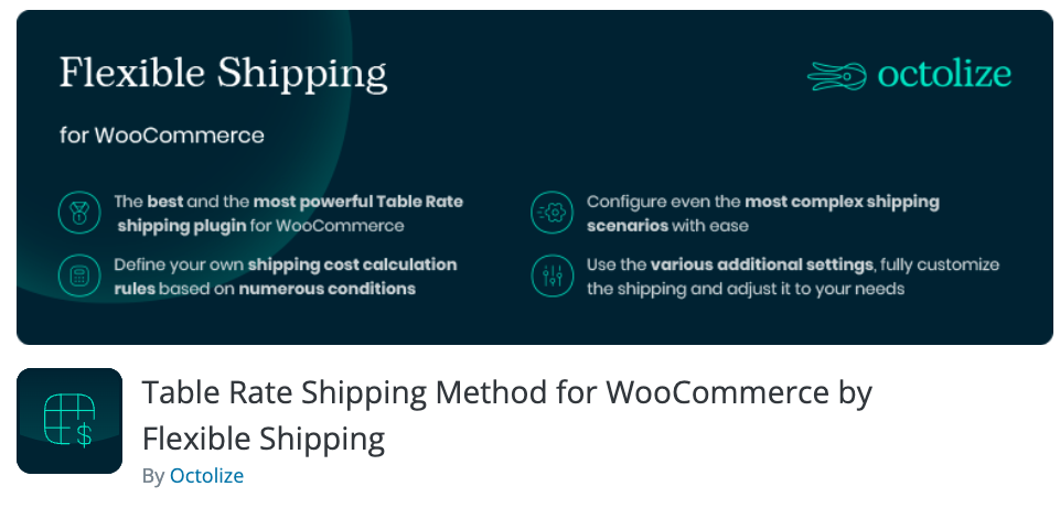 Table Rate Shipping Method for WooCommerce