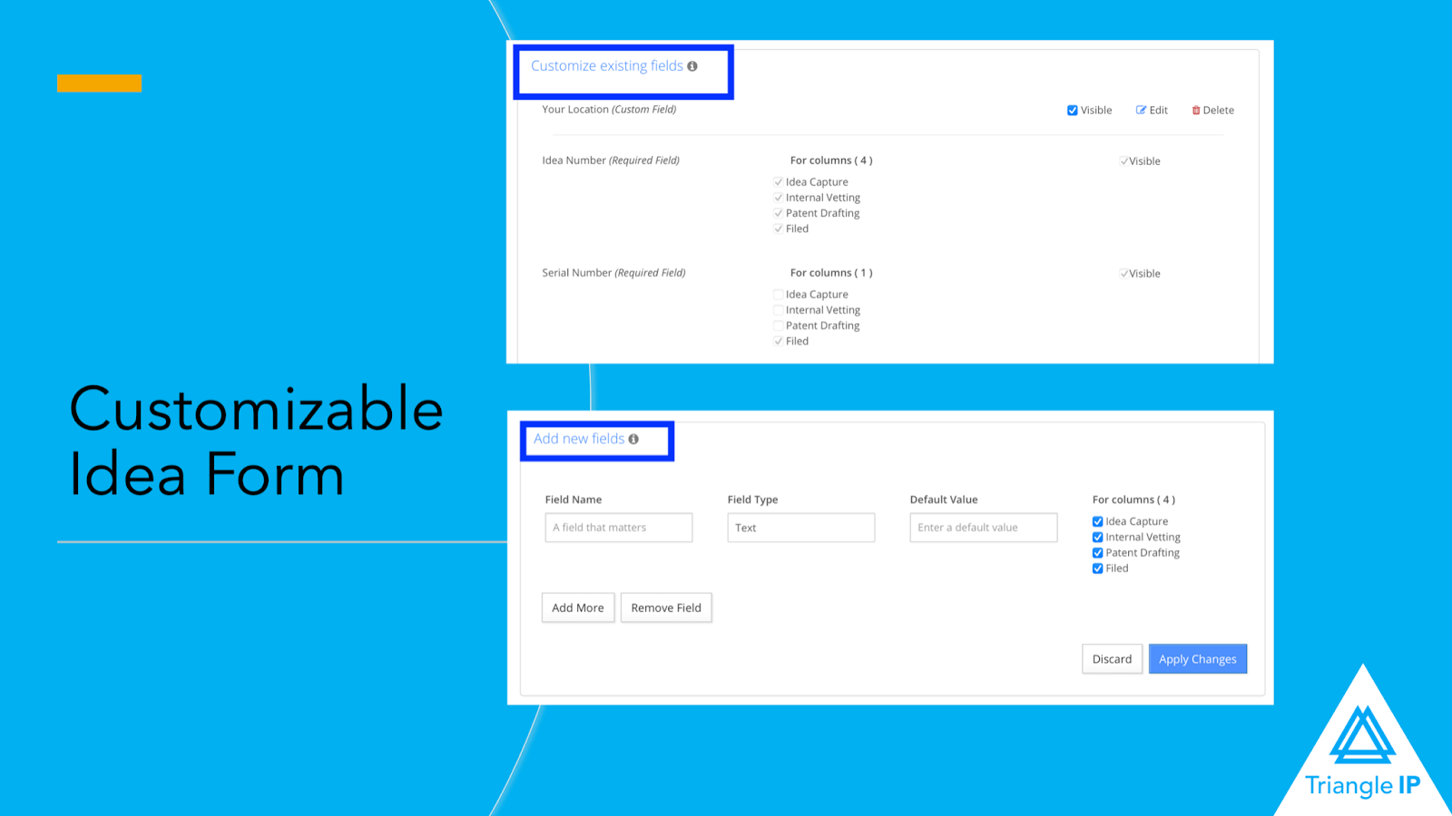 Invention Disclosure Software: Customizable idea form by TIP tool™