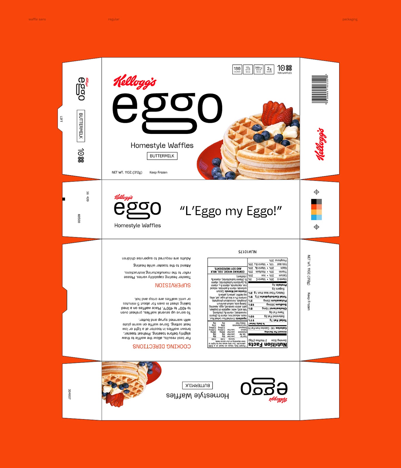 Typography font design appliance breakfast construction Eggo glyphs letterforms ligature mathematics type design waffle