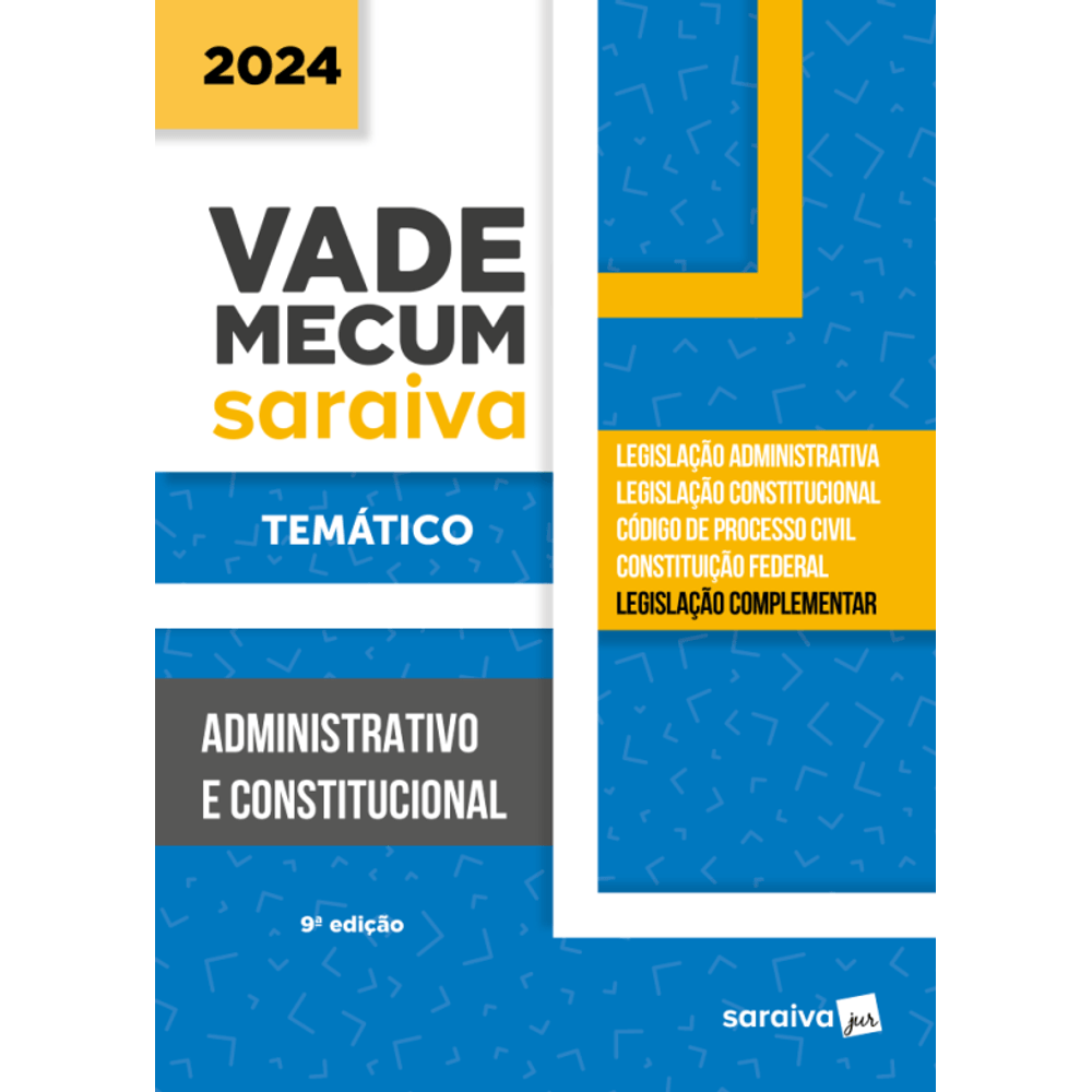 capa Vade Mecum Temático Saraiva: Administrativo e Constitucional – 9ª Edição