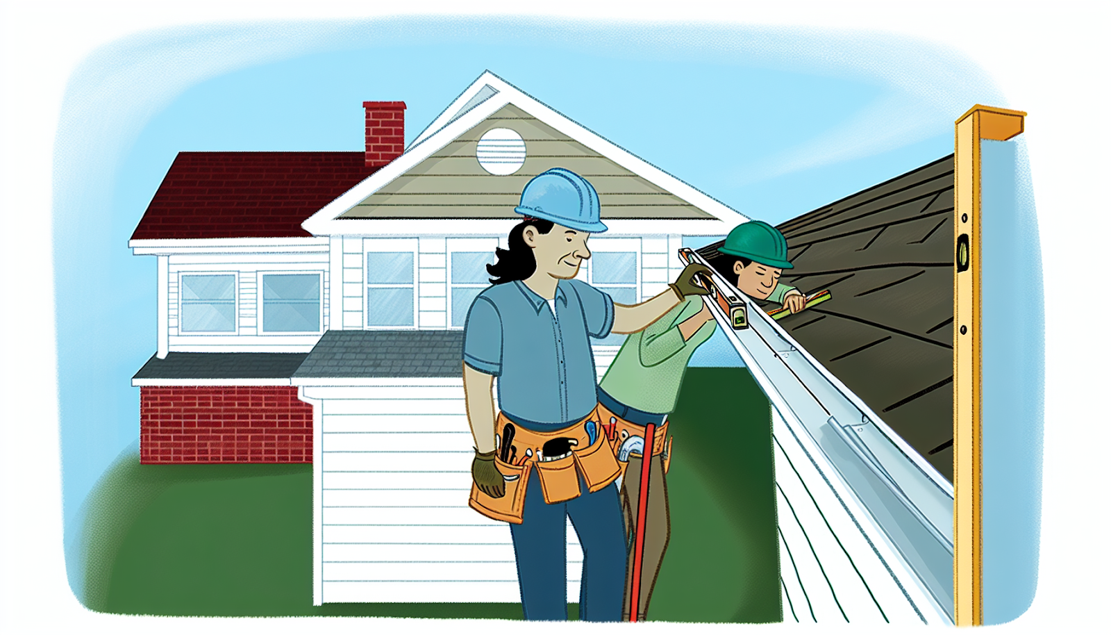 Realigning gutters for proper drainage