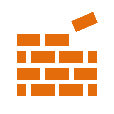 Building Brick Wall con relleno sólido