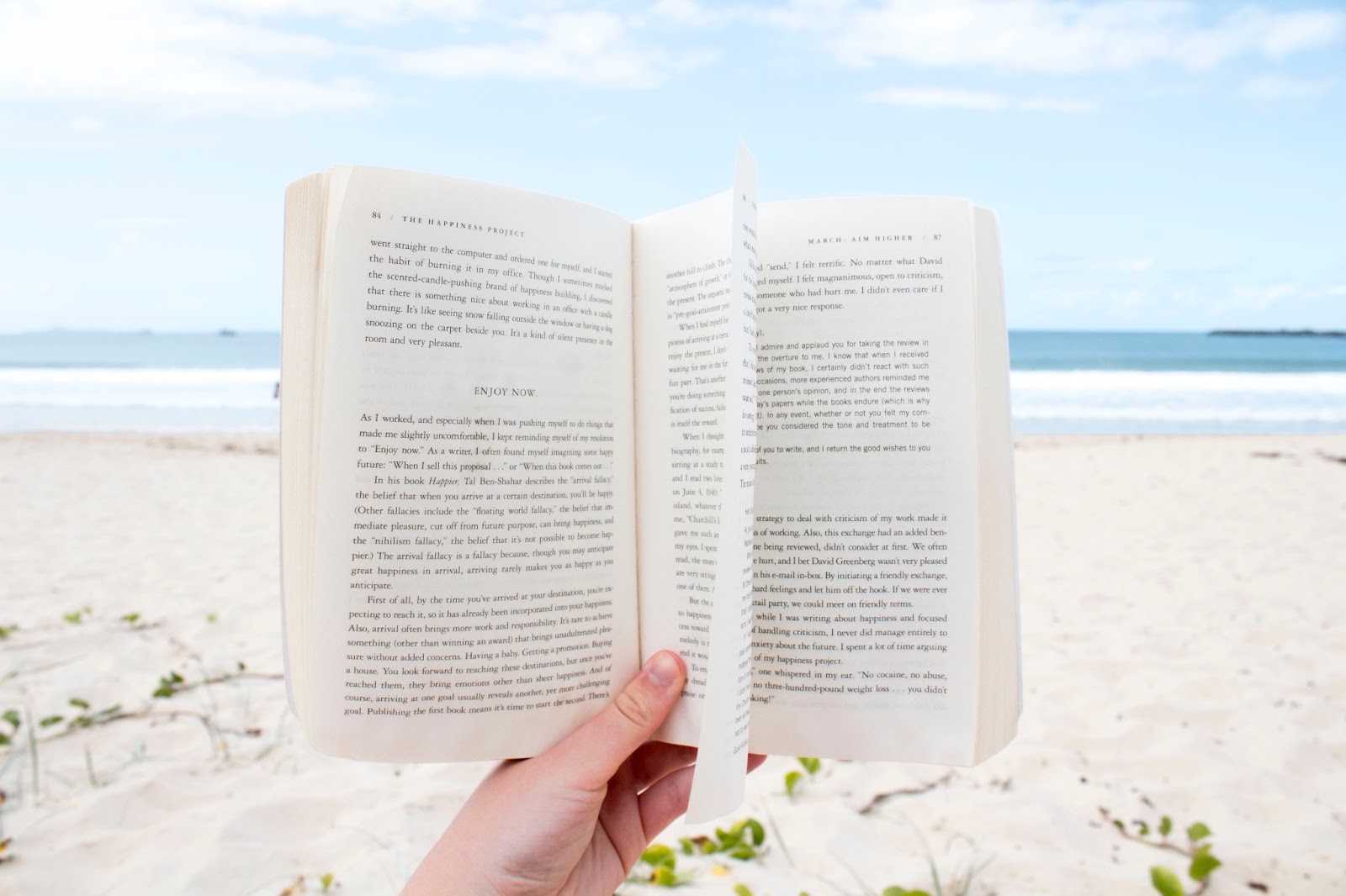 A soothing background while reading a book can create a relaxing environment during vacations. 