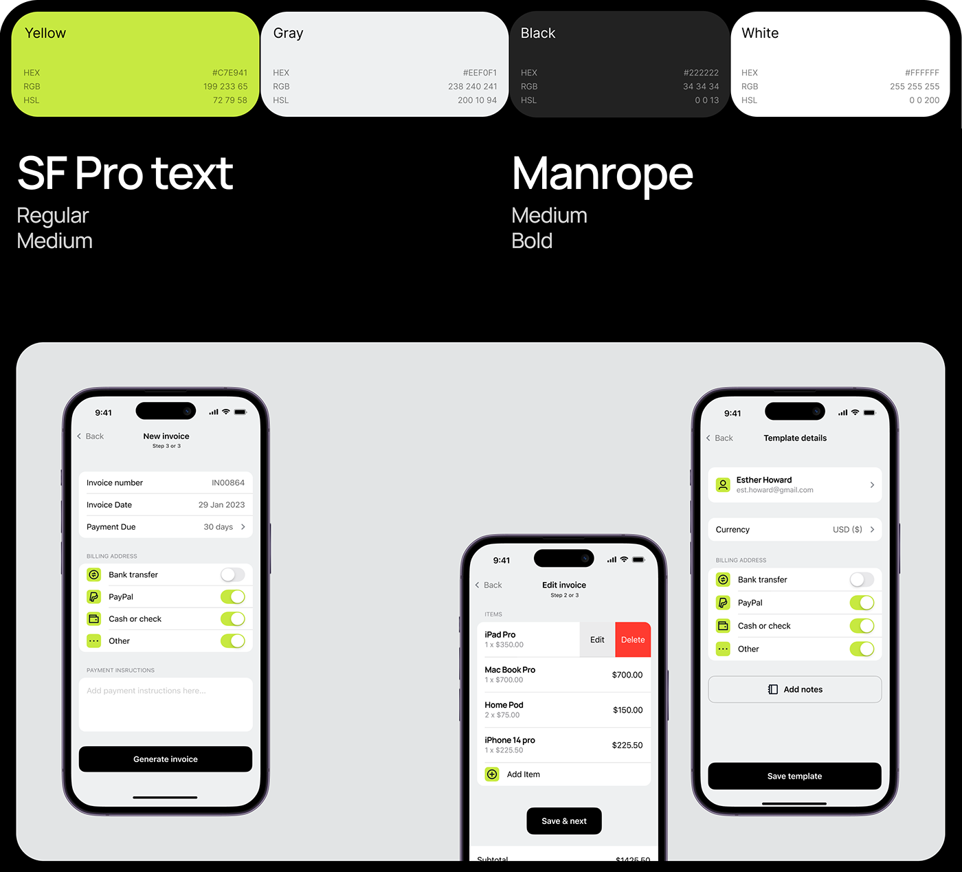 Artifact from the  Seamless Invoicing with InvoiceMaker App: A UI/UX Design Study article on Abduzeedo