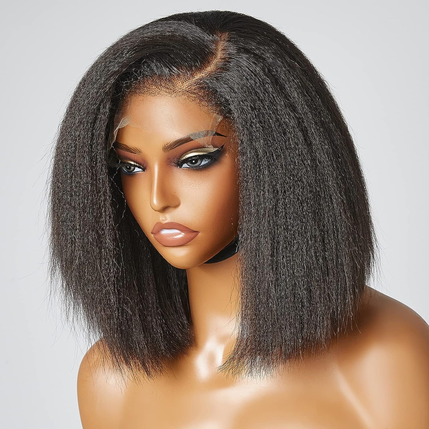 10-inch 4c textured human hair bob wig