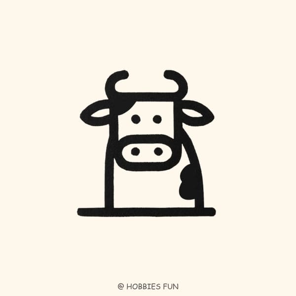 Simple Cow Drawing