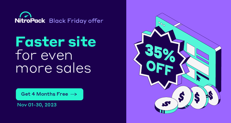 NitroPack Black Friday WordPress Deal banner.