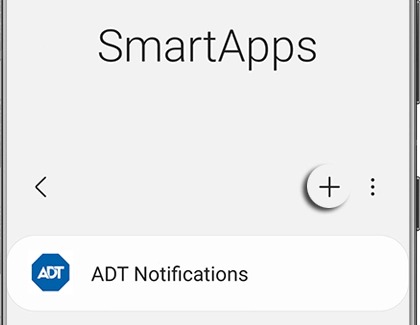 Add icon highlighted under SmartApps