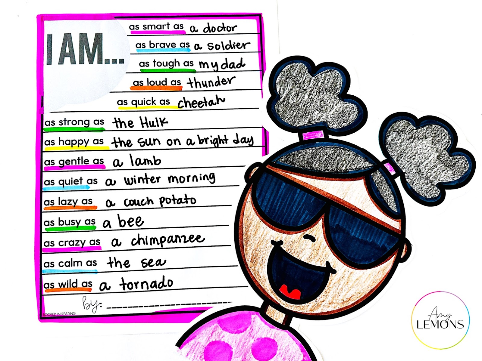 I Am Poem template for students to write a poem about themselves.