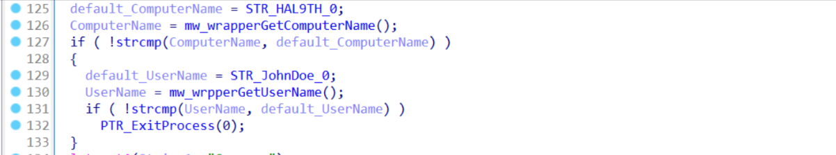 Figure 4 - Checking for “specific settings”