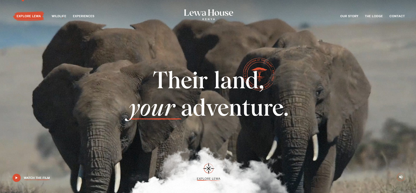 hotel website examples, Lewa House