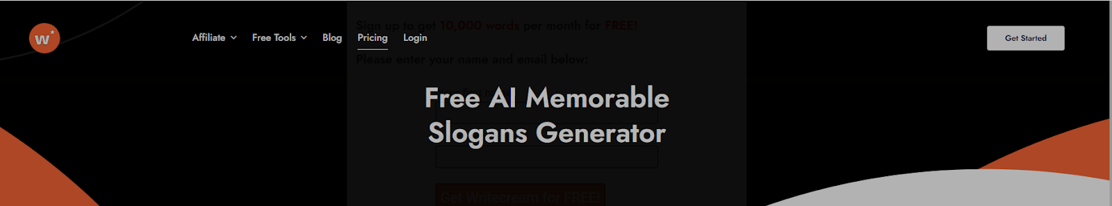 Writecream's AI Memorable Slogans Generator