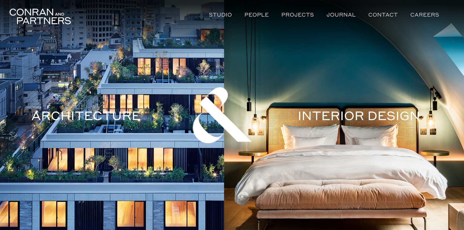 Architecture website example: Conran & Partners