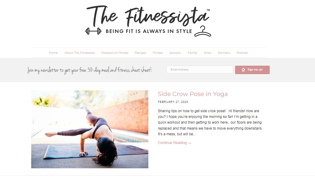 The Fitnessista - Blog Homepage