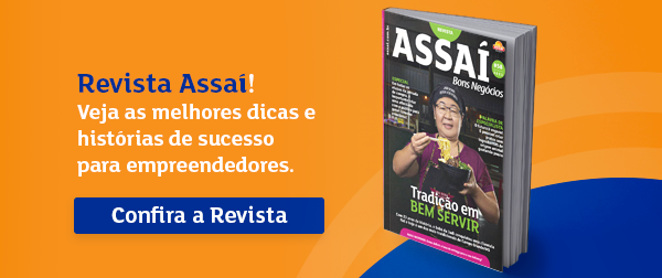 banner com a capa da Revista Assaí Bons Negócios - Assaí Atacadista - presentes de Páscoa