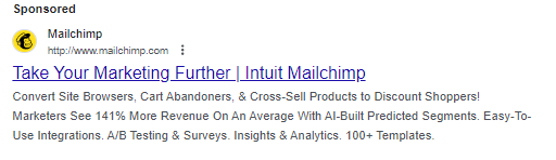 Mailchimp PPC ads