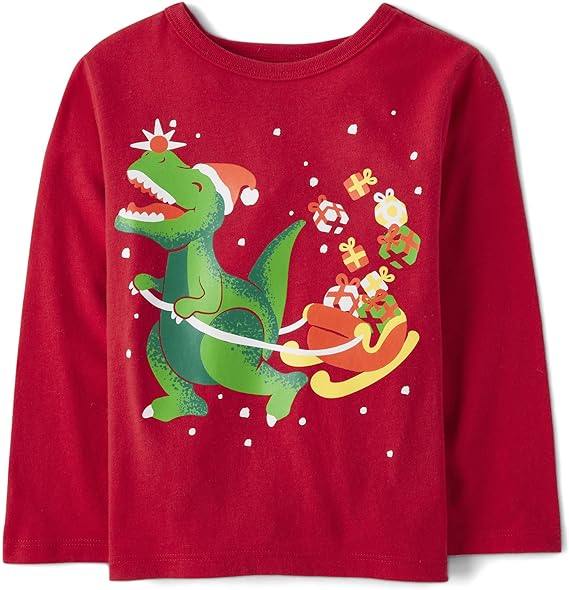 graphics christmas dinosaur shirt