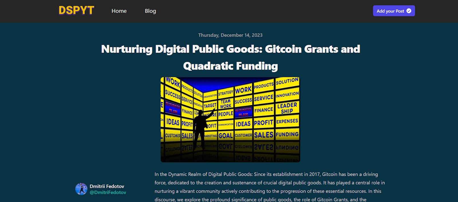 Nurturing Digital Public Goods