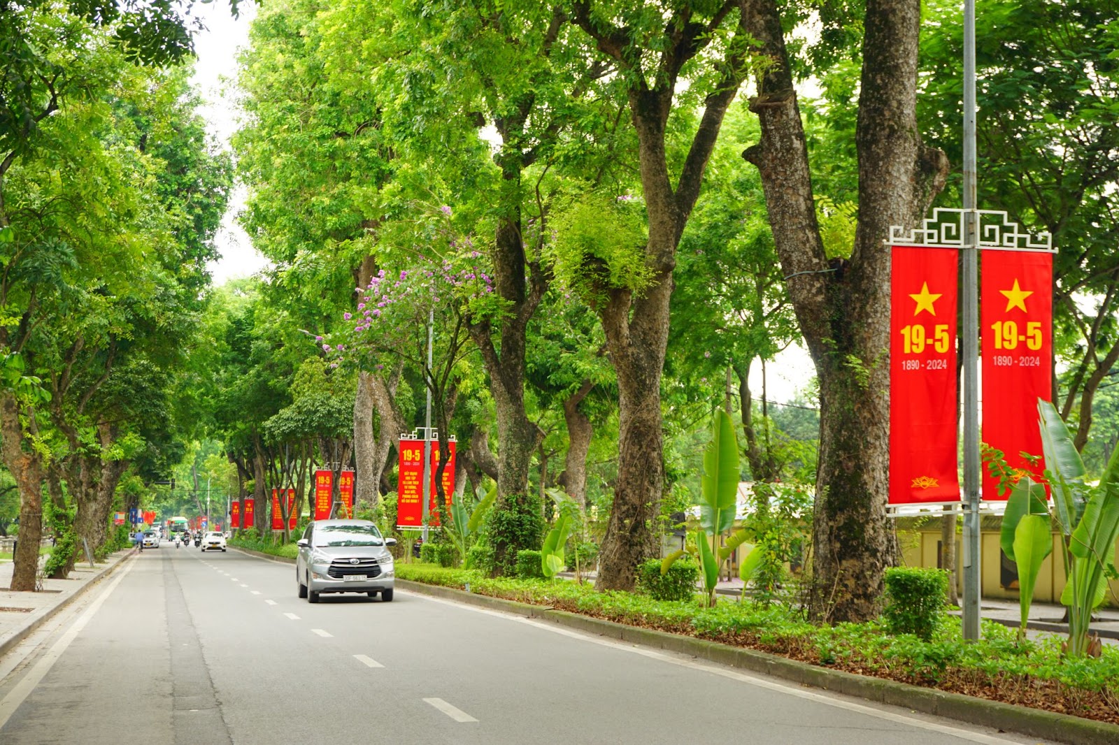 Hà Nội rợp sắc cờ hoa kỷ niệm ngày sinh Chủ tịch Hồ Chí Minh - Ảnh 8.