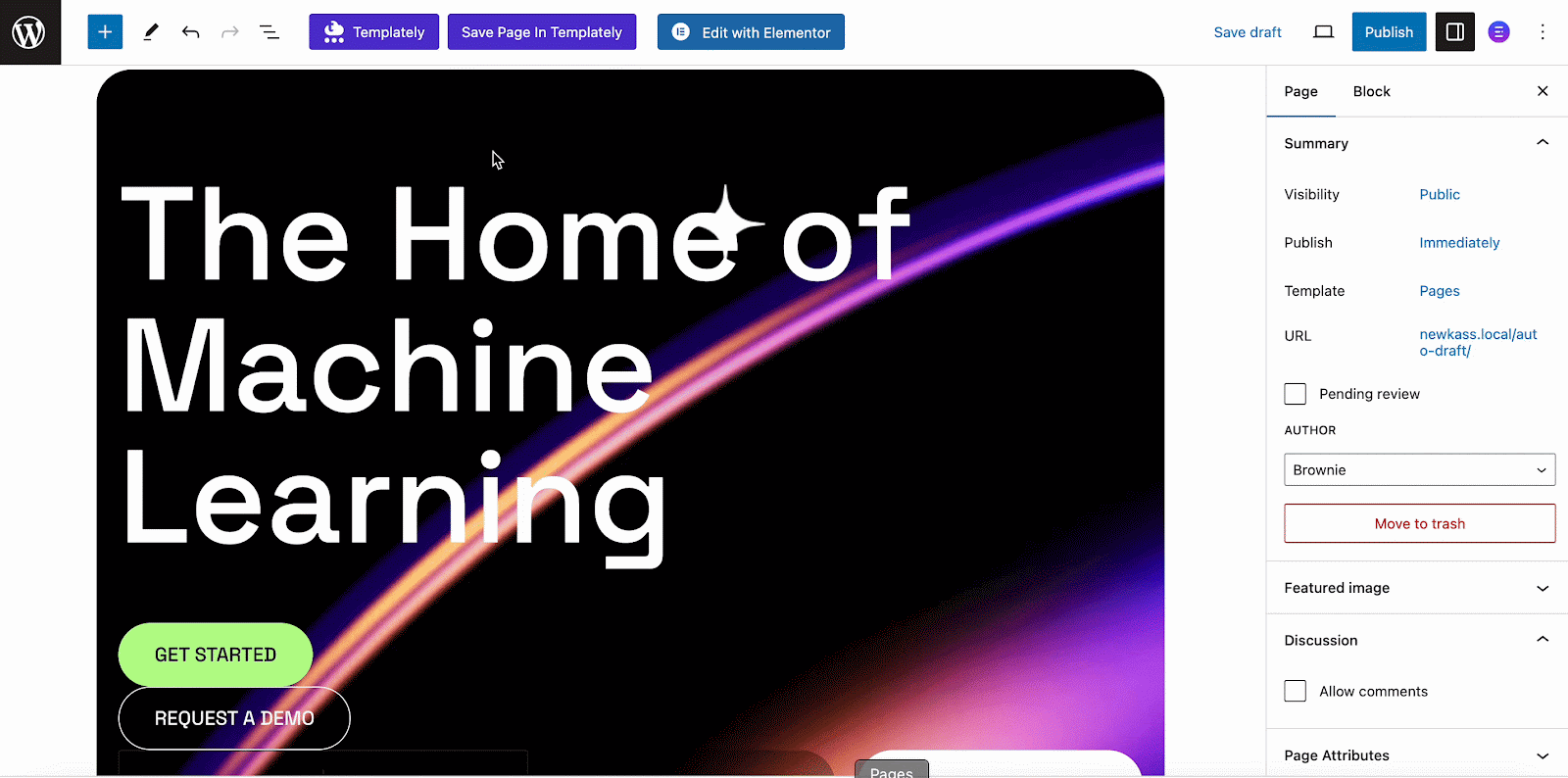 Create AI Startup Website Using Gutenberg