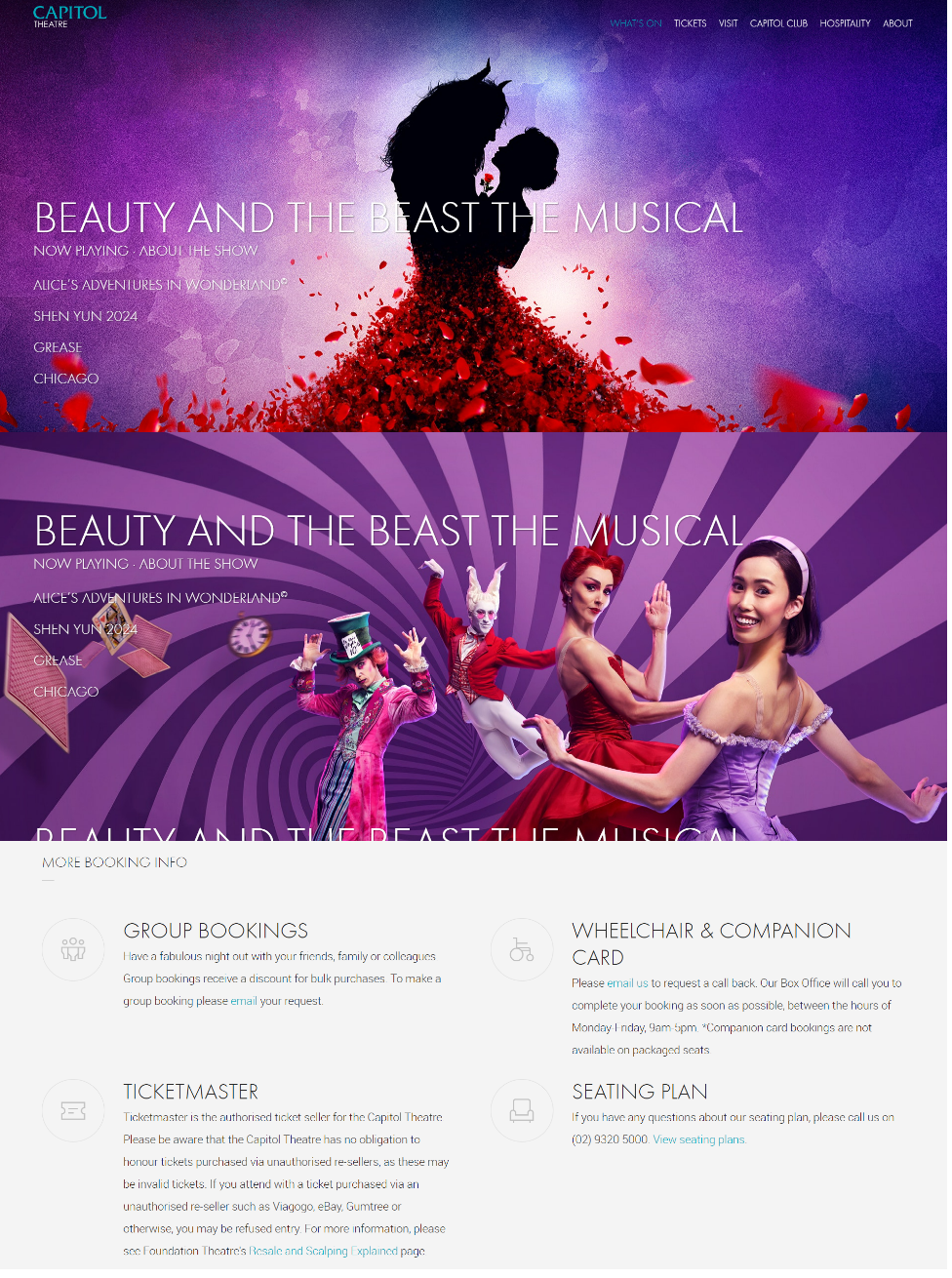 entertainment website examples, Capitol Theatre