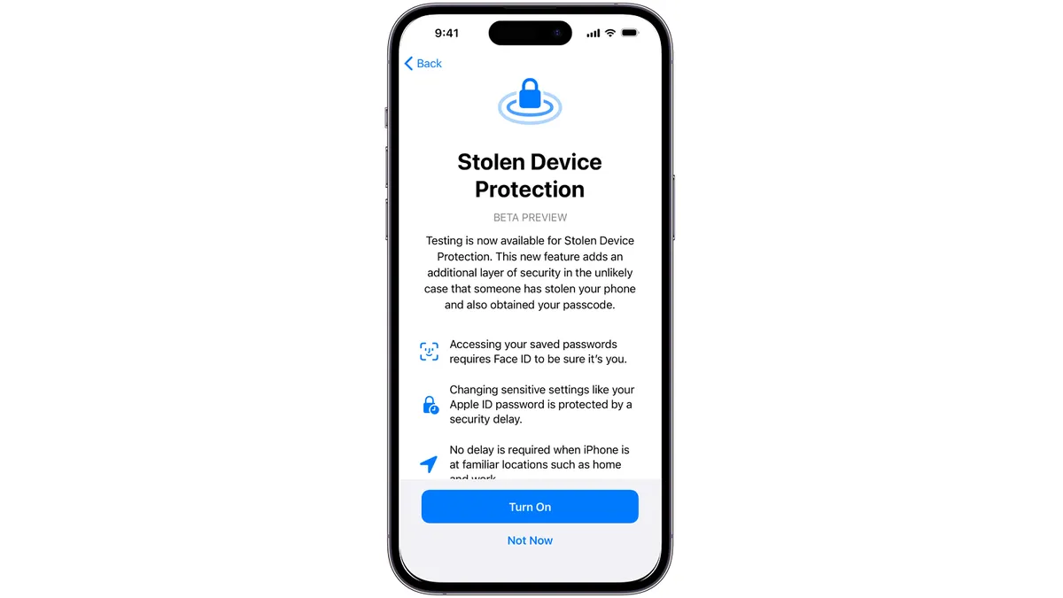 Stolen Device Protection iPhone