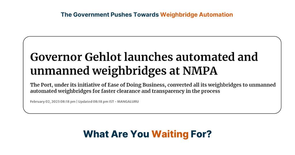Newspaper cutout of weighbridge automation implementation at NMPA