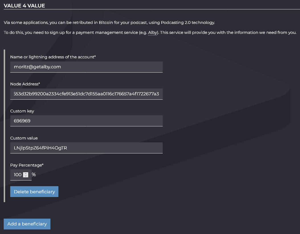 Vodio - Podcasting 2.0 Monetization