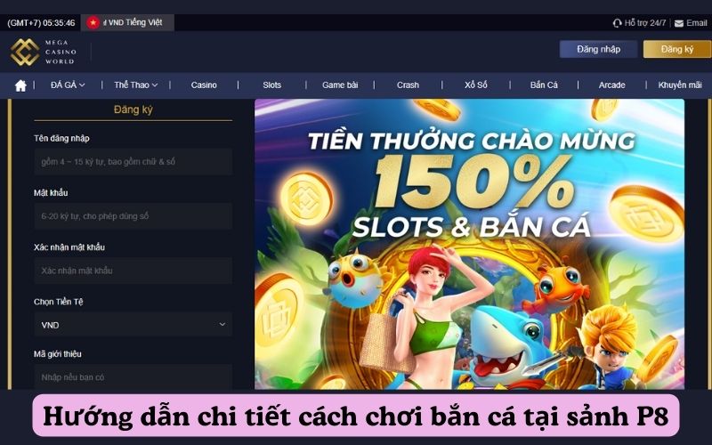 Hướng dẫn chi tiết cách chơi bắn cá tại sảnh P8