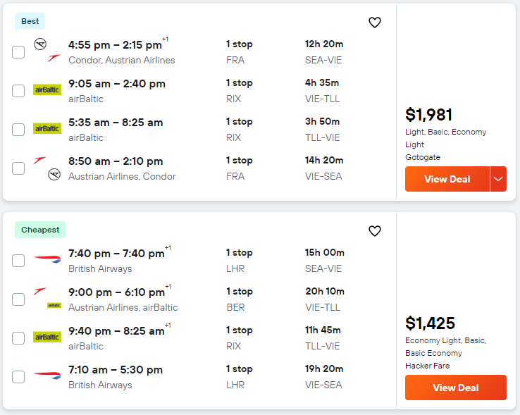Screens screenshot of a flight schedule<br><br>Description automatically generated