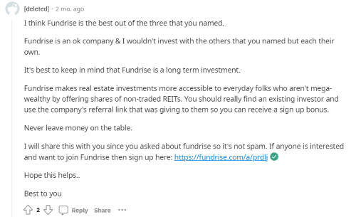 A person on Reddit shares why they like Fundrise better than Arrived Homes. 