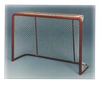 A close-up of a hockey goal

Description automatically generated