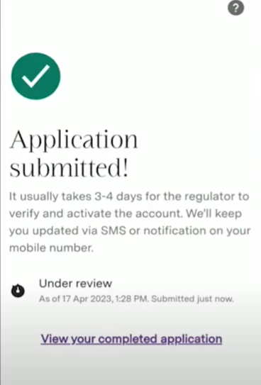 Application under verification