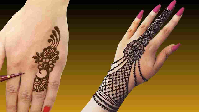 Ring finger mehndi design photo