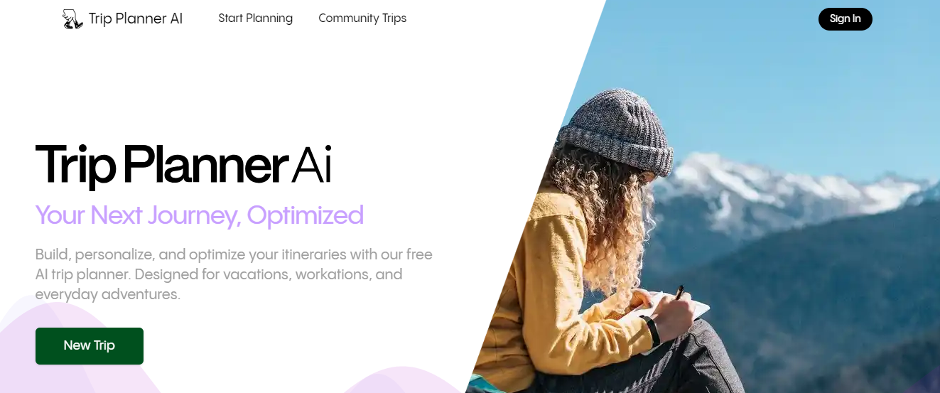 Trip Planner AI travel app