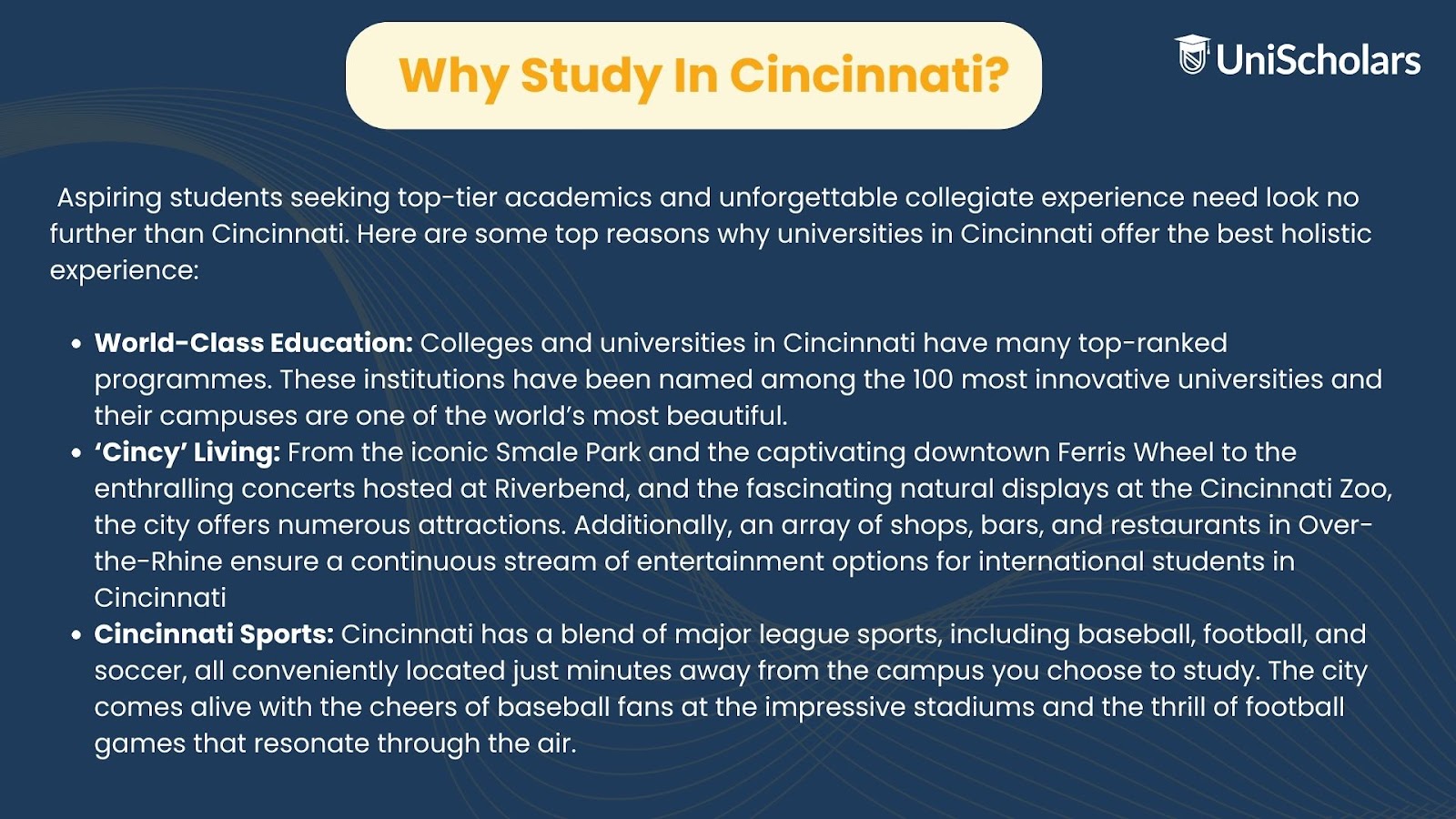 Top reasons why you should study in Cincinnati