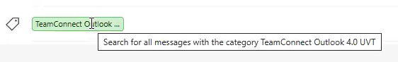 TeamConnect Outlook label