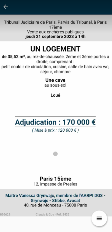 Licitor - capture d'écran