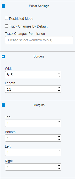 Document Field Options