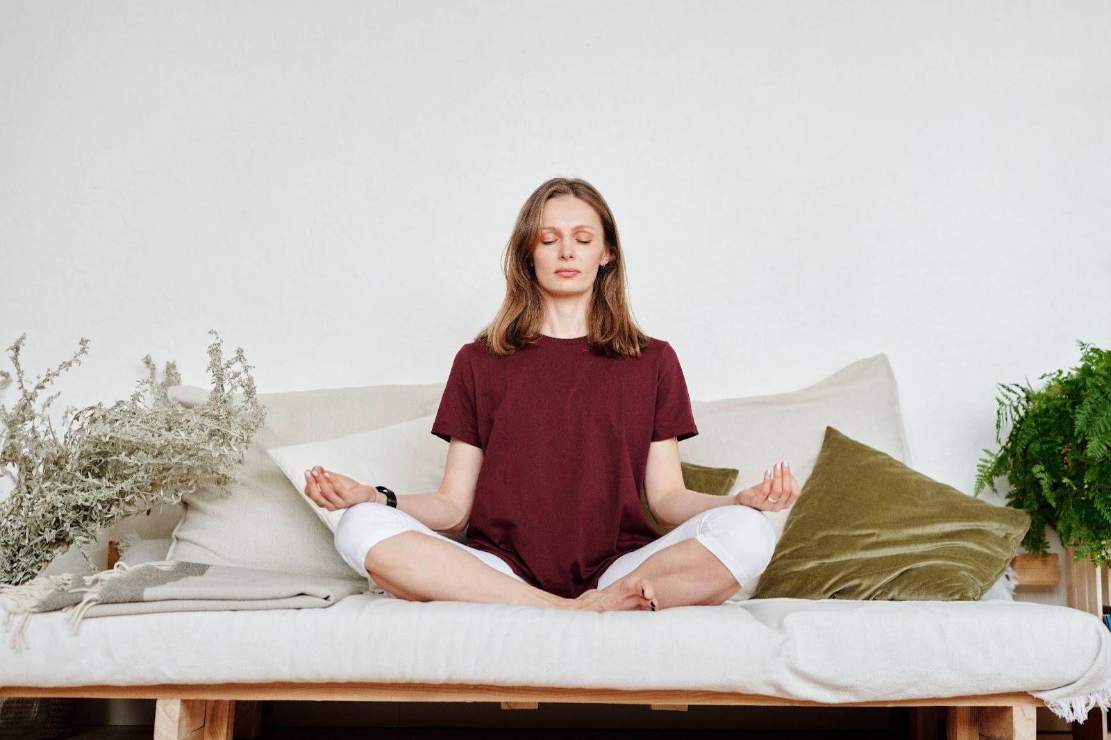 woman meditating for sleep