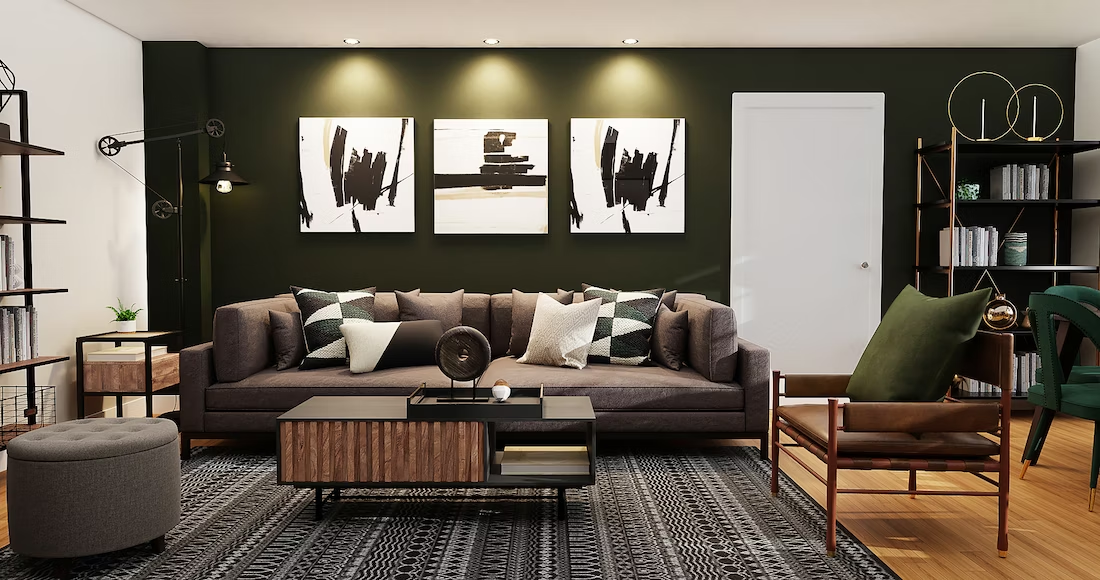 a tastefully decorated room
