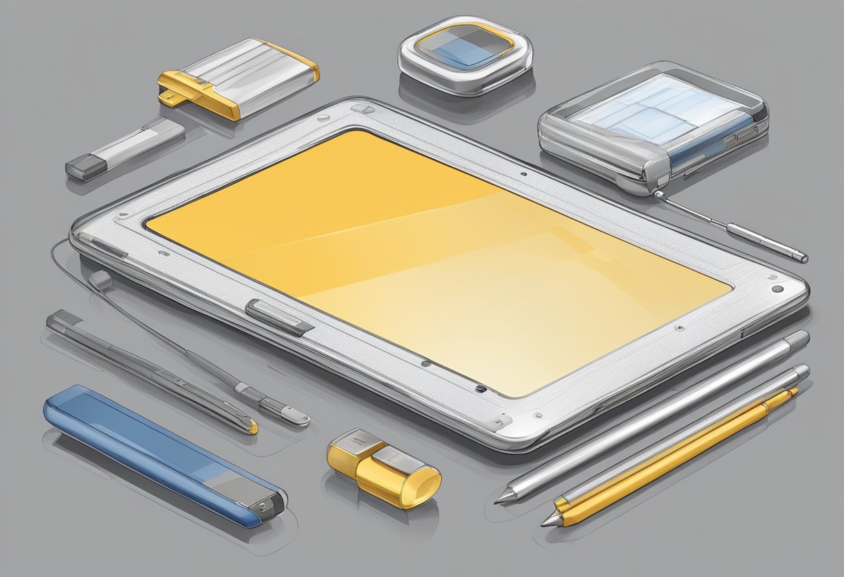 An old tablet being repurposed and optimized for use, with various options and actions being considered